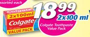 Colgate Toothpaste Value Pack-2 x 100ml