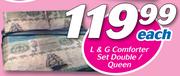 L&G Comforter Set Double/Queen-Each