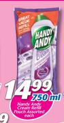 Handy Andy Cream Refill Pouch Assorted-750ml Each