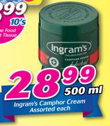 Ingram's Camphor Cream Assorted-500ml Each