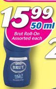 Brut Roll On Assorted-50ml Each
