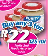 Purity 2nd Foods Assorted-3 x 125ml Each