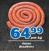 Ouma Braaiwors-Per kg