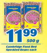 Cambridge Food Red Speckled Beans-500g Each
