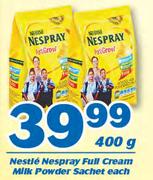 Nestle Nespray Full Cream Milk Powder Sachet-400g Each