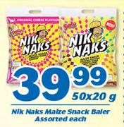 Nik Nak Maize Snack Baler-50x20g Each