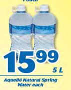 Aquelle Natural Spring Water-5Ltr Each