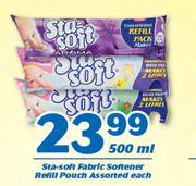 Sta Soft Fabric Softener Refill Pouch-500ml Each