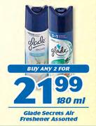 Glade Secrets Air Freshener-2x180ml
