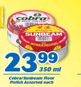 Cobra/ Sunbeam Floor Polish-350ml Each
