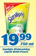 Sunlight Dishwashing Liquid Refill Pouch-750ml