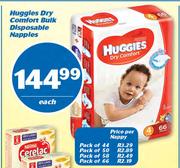 Huggies Dry Comfort Bulk Disposable Nappies-Each