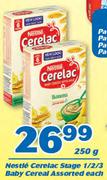 Nestle Cerelac Stage 1/2/3 Baby Cereal-250g Each