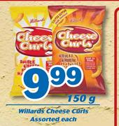 Willards Cheese Curls Assorted-150g Each