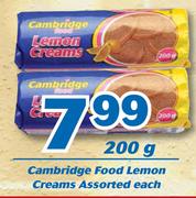 Cambridge Food Lemon Creams Assorted-200g Each