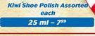 Kiwi Shoe Polish Assorted-25ml Each