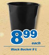 Black Bucket-9Ltr Each