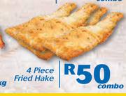 4 Piece Fried Hake-Combo