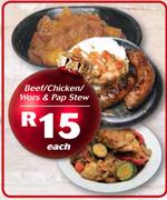 Beef/Chicken/Wors & Pap Stew-Each