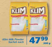 Klim Milk Powder Sachet-500g Each