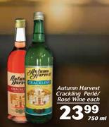 Autumn Harvest Crackling Perle/Rose Wine-750ml Each