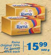 Rama Original 70% Fat Spread Brick-500g Each