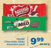 Nestle Chocolate Slabs-80/90g Each