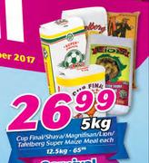 Cup Final/Shaya/Magnifisan/Lion/Tafelberg Super Maize Meal-12.5kg Each