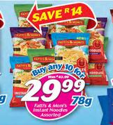 Fatti's & Moni's Instant Noodles-10 x 78g