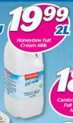 Honeydew Full Cream Milk-2Ltr