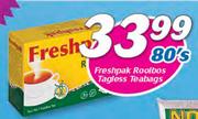 Freshpak Rooibos Tagless Teabags-80's