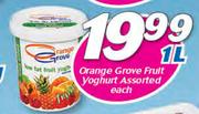 Orange Grove Fruit Yoghurt Assorted-1Ltr Each