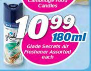 Glade Secrets Air Freshener Assorted-180ml Each
