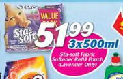 Sta Soft Fabric Softener Refill Pouch Lavender Only-3 x 500ml