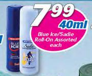 Blue Ice/Sadle Roll On Assorted-40ml Each