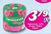 Twinsaver 1 Ply Econo Toilet Paper-1's