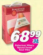 Robertson Winery Natural Sweet Rose Wine-3Ltr
