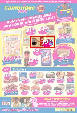 Cambridge Food Nelspruit & Seshego : February Month End (22 Feb - 6 March 2018), page 1