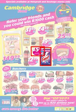 Cambridge Food Nelspruit & Seshego : February Month End (22 Feb - 6 March 2018), page 1