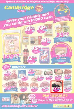 Cambridge Food Nelspruit & Seshego : February Month End (22 Feb - 6 March 2018), page 1