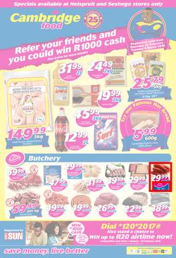Cambridge Food Nelspruit & Seshego : February Month End (22 Feb - 6 March 2018), page 1