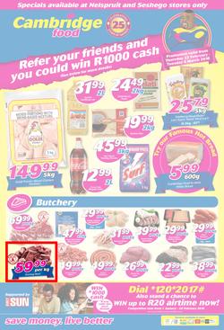 Cambridge Food Nelspruit & Seshego : February Month End (22 Feb - 6 March 2018), page 1