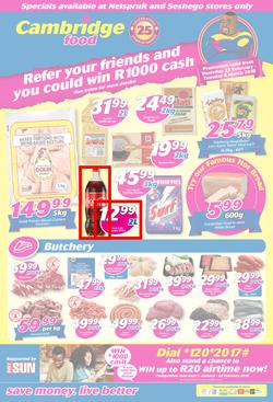 Cambridge Food Nelspruit & Seshego : February Month End (22 Feb - 6 March 2018), page 1
