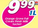 Orange Groove Full Cream Fresh Milk Sachet-1Ltr