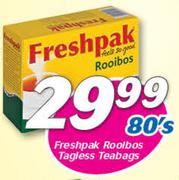 Freshpak Rooibos Tagless Teabags 80’s