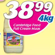 Cambridge Food Full Cream Maas-4kg
