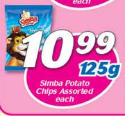 Simba Potato Chips-125g Each