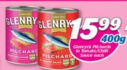 Glenryck Pilchards In Tomato/Chilli Sauce-400g Each
