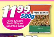 Pasta Grande Pasta Shapes Assorted-500g Each   