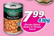 Rhodes Baked Beans In Tomato Sauce-410g 